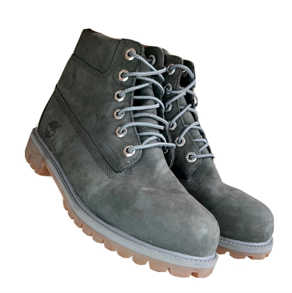 Timberland Gray Boots Suede Waterproof Gray Size 5 New